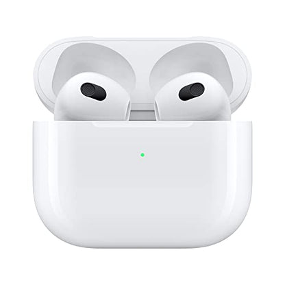 Apple AirPods (3rd Generation) Wireless Ear Buds, Bluetooth Headphones, Personalized Spatial Audio, Sweat and Water Resistant, Lightning Charging Case Included, Up to 30 Hours of Battery Life