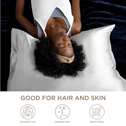 Bedsure King Size Satin Pillowcase Set of 2 - Beige Silky Pillow Cases for Hair and Skin 20x36 Inches, Pillow Covers with Envelope Closure, Similar to Silk Pillow Cases, Gifts for Women Men